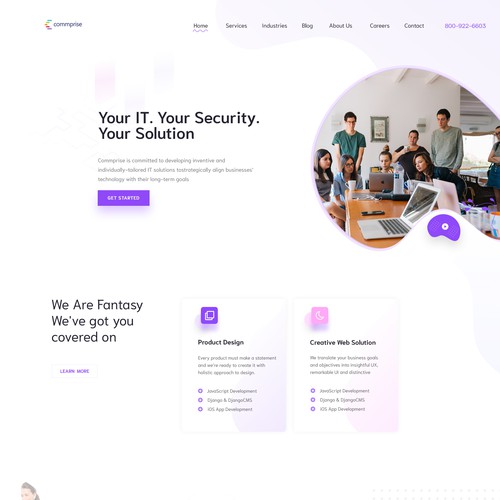 Landing page design for Agency
