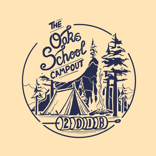 T-shirt Illustration for a school annual campout.