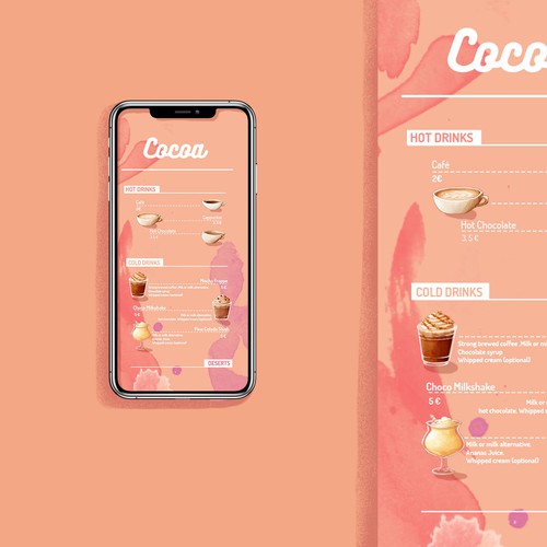 Cafe IPhone menu