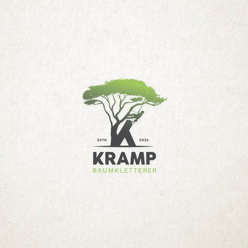 logo concept K with tree