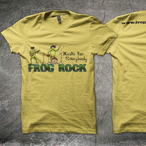 Frog Rock Music T-Shirt Design