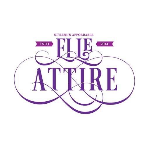 Create a logo for a vintage inspired clothing company, Elle Attire