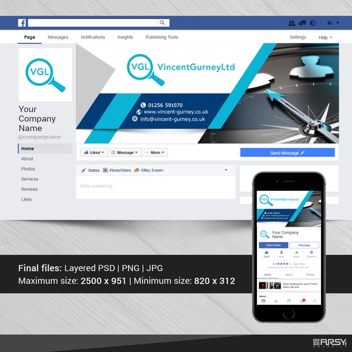 Facebook  Cover for "Vincent Gurney Ltd"