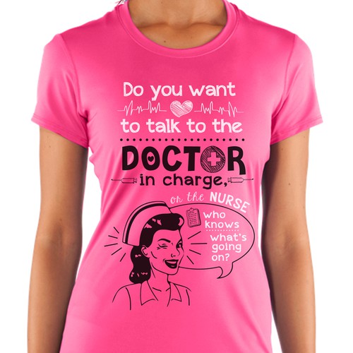 Text Based Shirt For Nurses