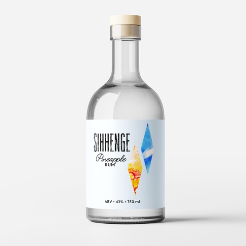 Pineapple rum craft label