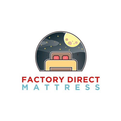 Logo Design Mattress view night