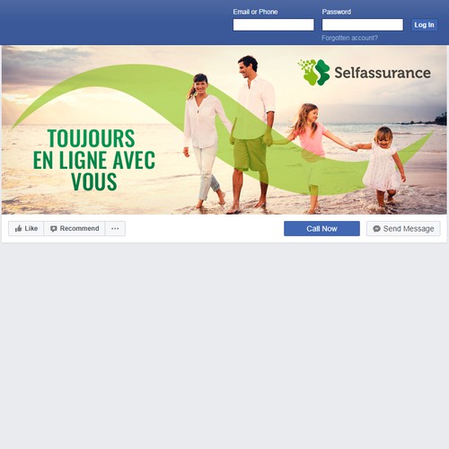 Créer une couverture facebook moderne pour www.self-assurance.com