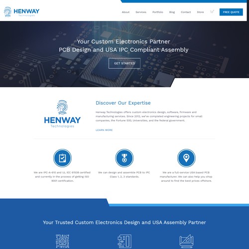 Website redesign for PCB Manufacturing Company