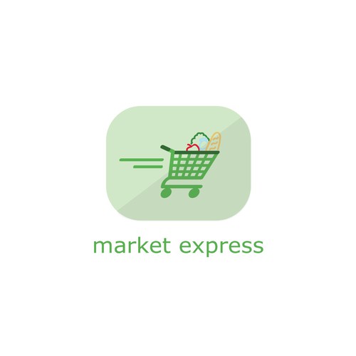Greenish logo for market express