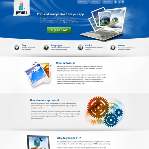 Help Pwinty with a new website design