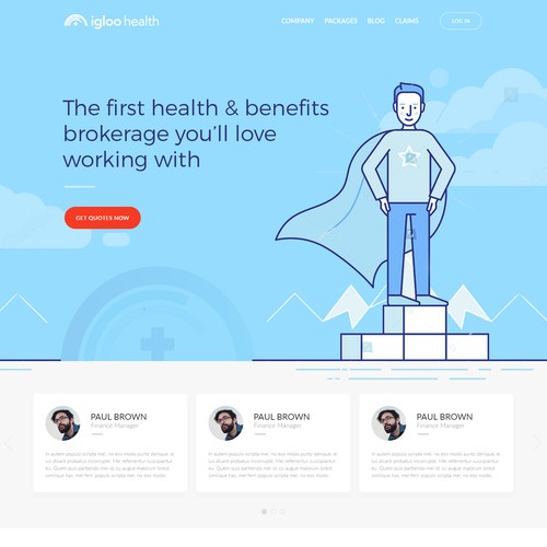 Innovative company website for Igloo Health