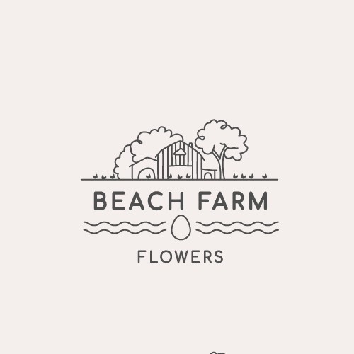 Beach farm logo design