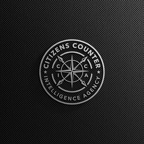 Circular Compass Military Style Logo