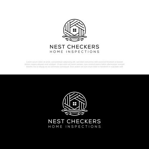 Modern Minimalist Logo for Nest Checkers Home Inspections