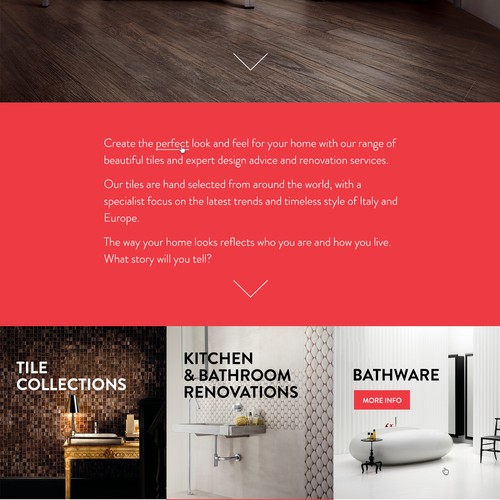 Website for tiles manufacturer Perini