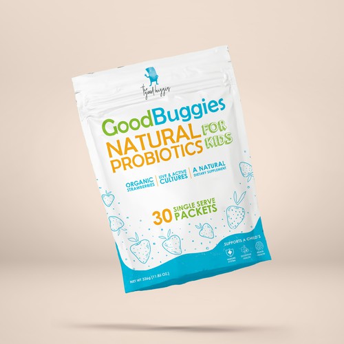 Playful & Natural Design for kids probiotic