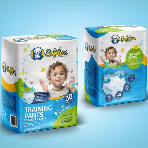 Packaging Design for Kids Training Pants