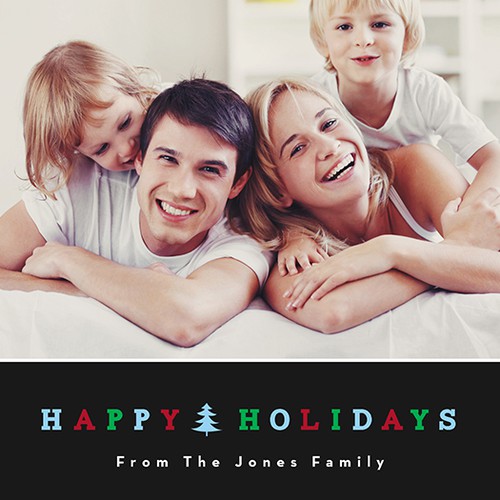 3 Front Cover Holiday Photo Greeting Cards