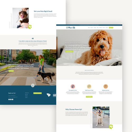 Squarespace Website for Pet Sitting Brand