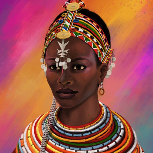 Kikuyu Woman Illustration