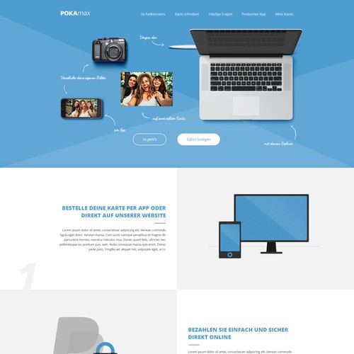 Webdesign for a Online Service