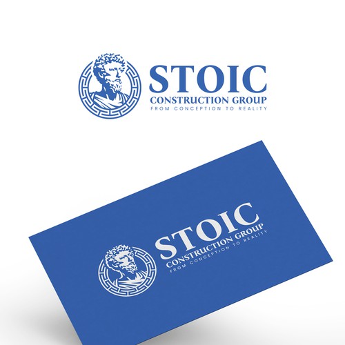 Stamp Logo Concept For Stoic Construction Group