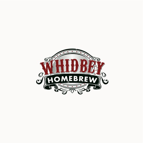 Vintage emblem logo for beer and wine retail company