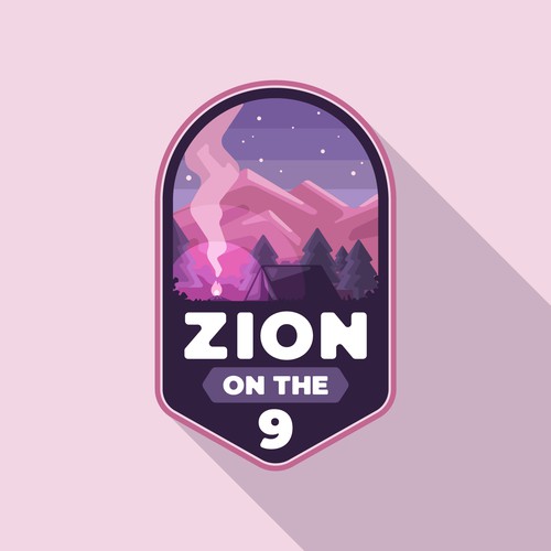 Badge logo concept for Zion on the 9
