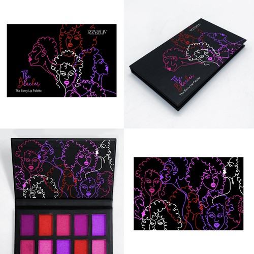 Lip color palette packaging