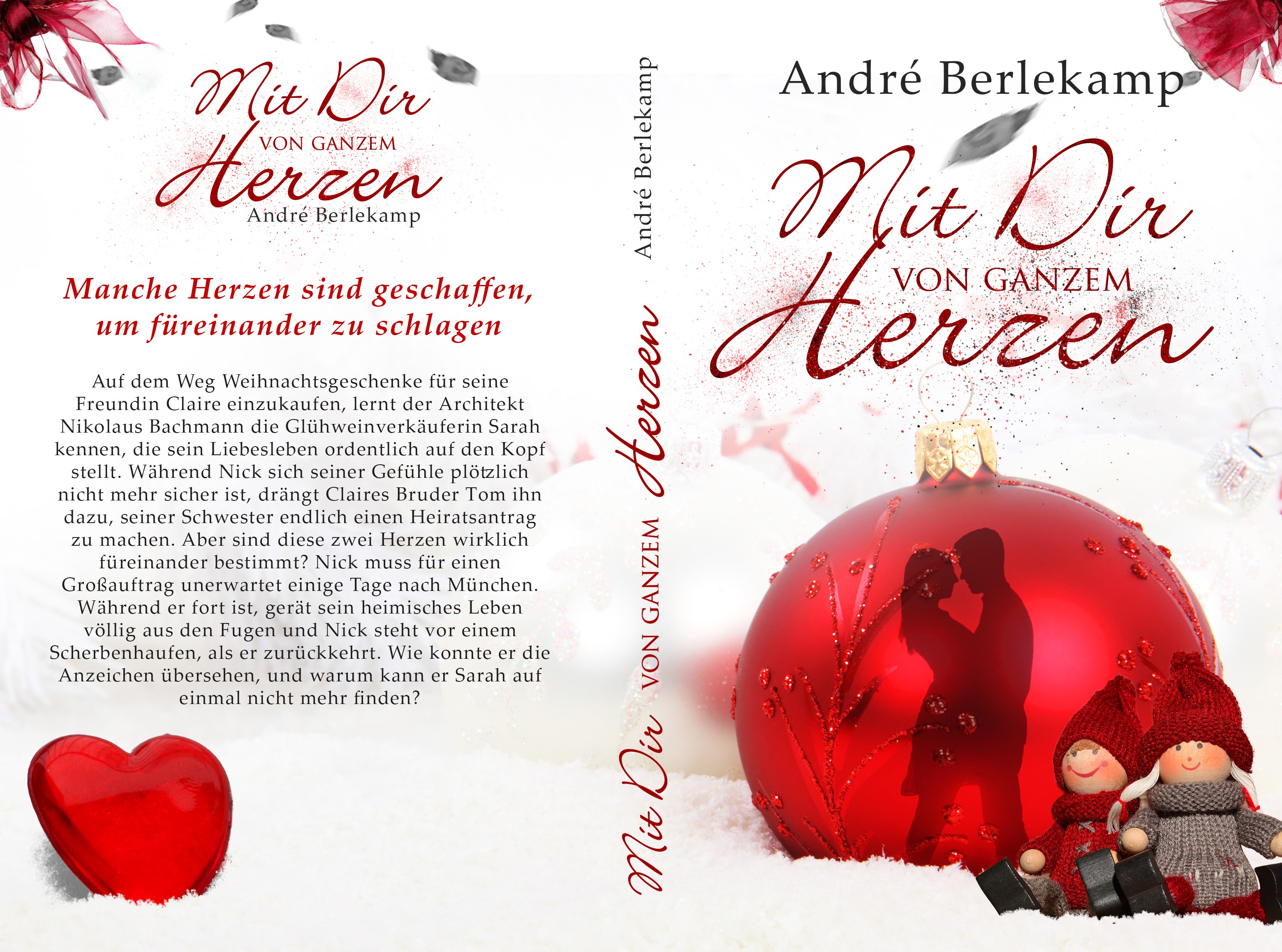 Ebook and print cover for a christmas novel.