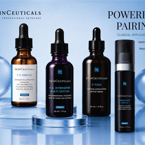 Skincare products postcard design