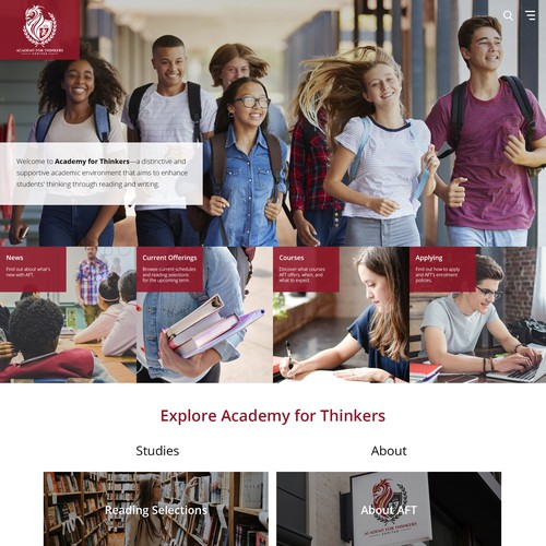 Web Design for Academy for Thinkers