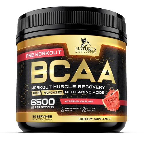 BCAA PreWorkout Label