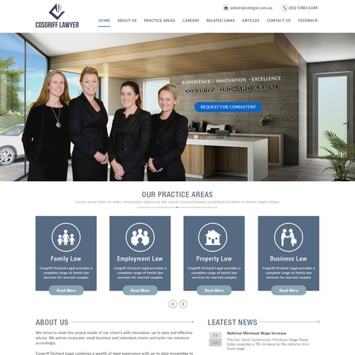 Web Page Design for Atorney & Law