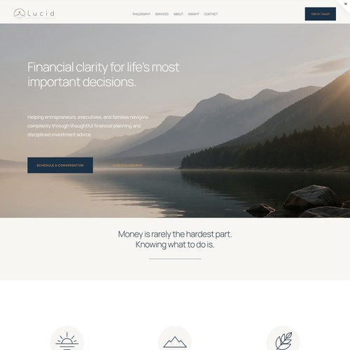 Squarespace web design for Lucid FP