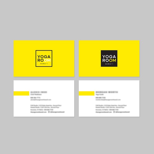 Yoga Room Hawaii Business cards