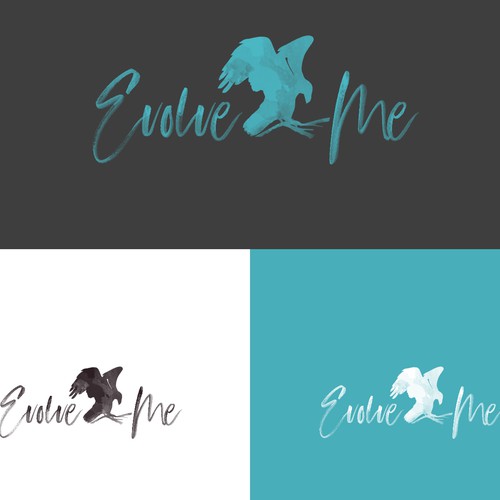 A unique free life logo for Evolve Me