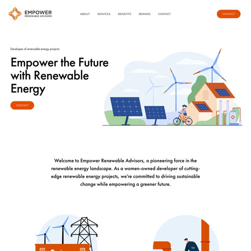 Modern website for the  Renewable Energy company