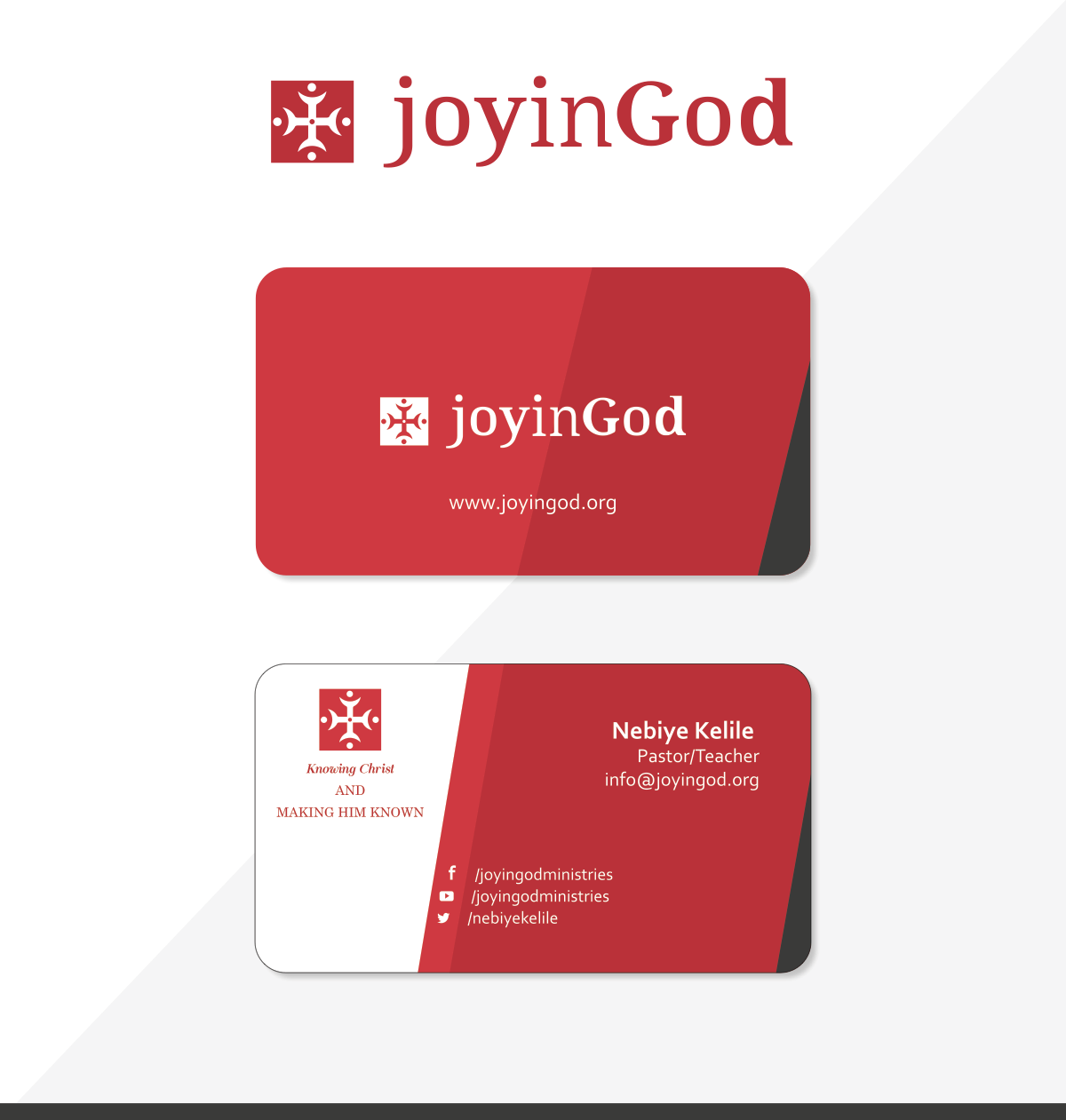 Joy in God Ministry Business Card