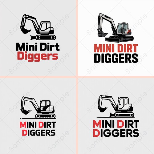 Logo for hire of mini excavator