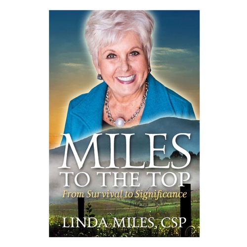 Book cover design featuring author