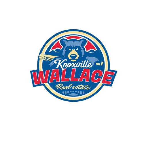 “Wallace Real Estate” Baseball Team Logo — a clean, balanced.