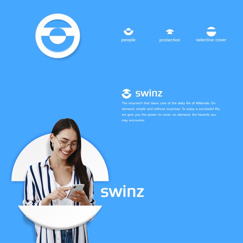 New-age geometry logo for Swinz