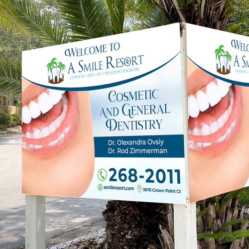 smile resort signage