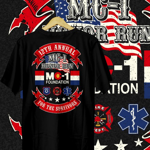 MC-1 Honor Run T-Shirt Design – 12th Annual Event
