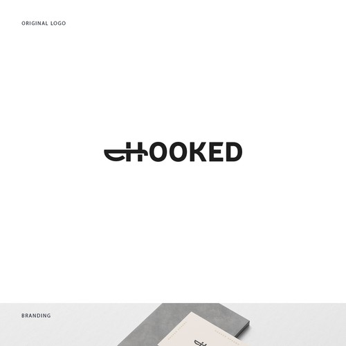 Minimal logo design for Hooked Spoons