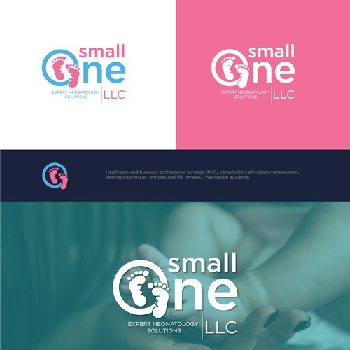 Strong and bold logo concept for SmallOne expert neonatology solutions.