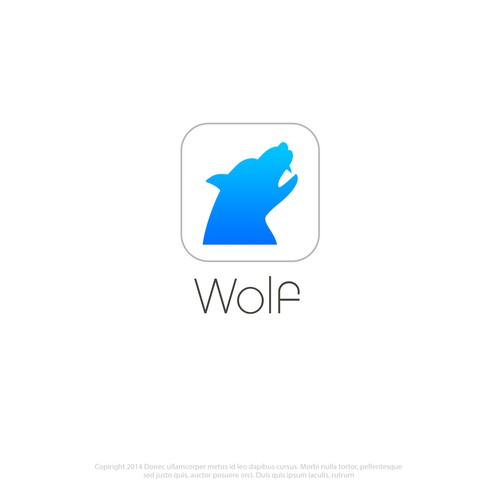 Create a FLAT logo for WOLF - The Next HUGE Social App - SiliconValley Start-up