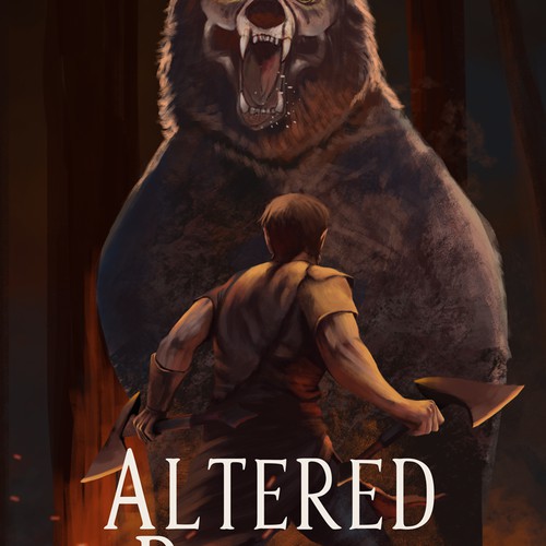 LitRPG Book Cover. High Fantasy meets Video Games with part wolf MC.
