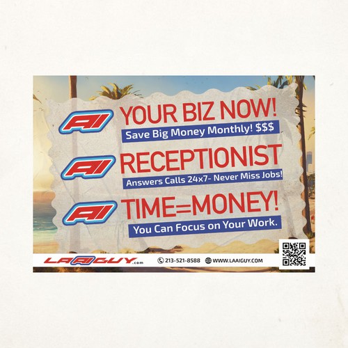 vintage postcard style pamplet